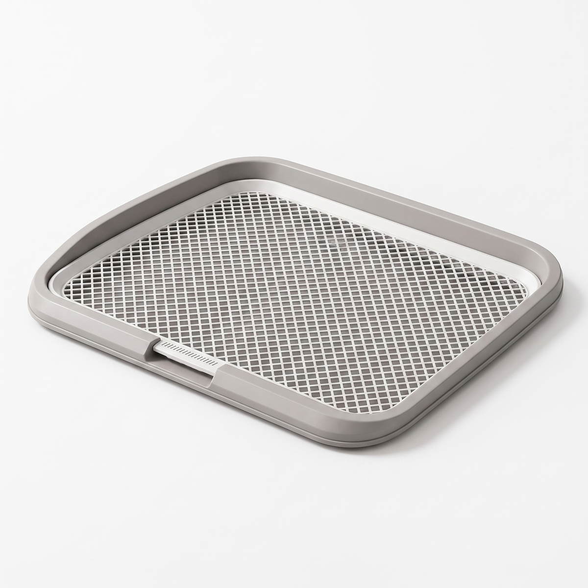 Indoor dog potty tray in mineral grey