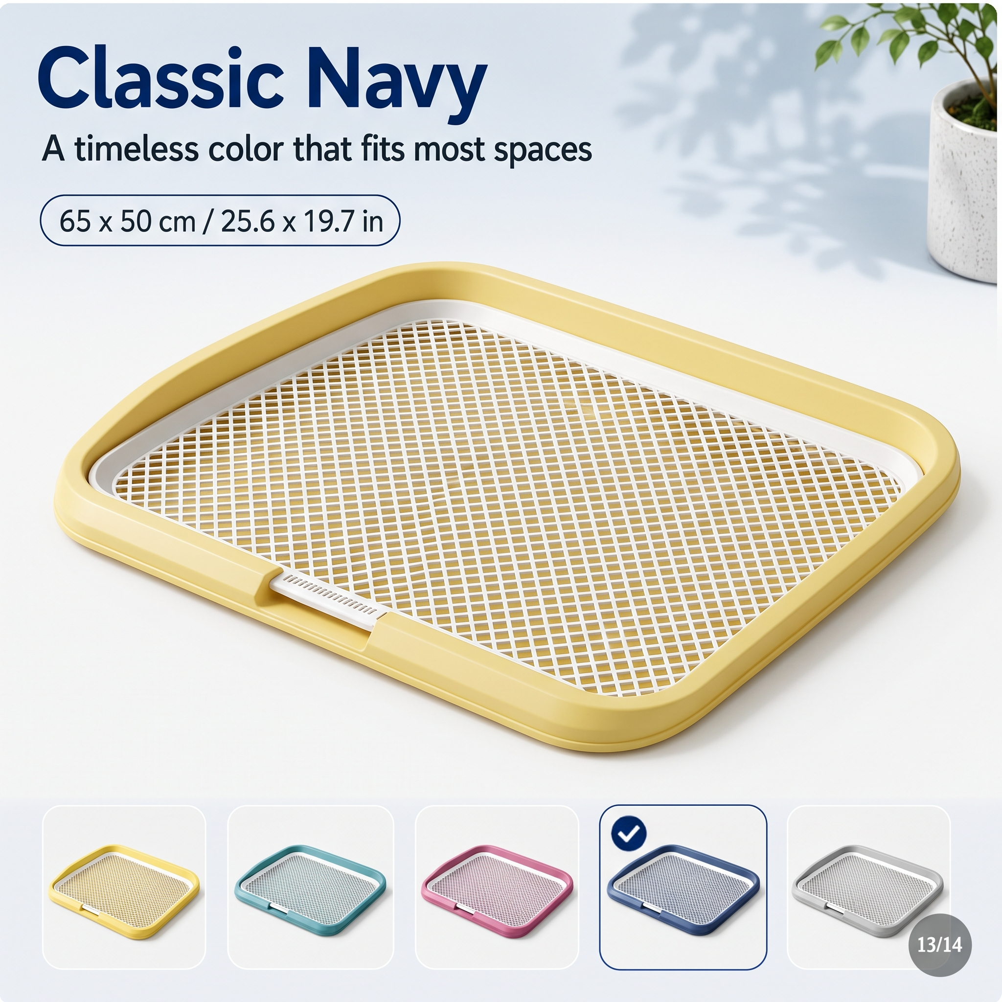 Indoor dog potty tray in sunshine yellow