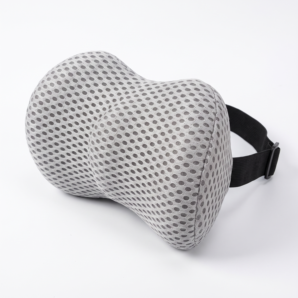 Memory foam car neck rest in grey