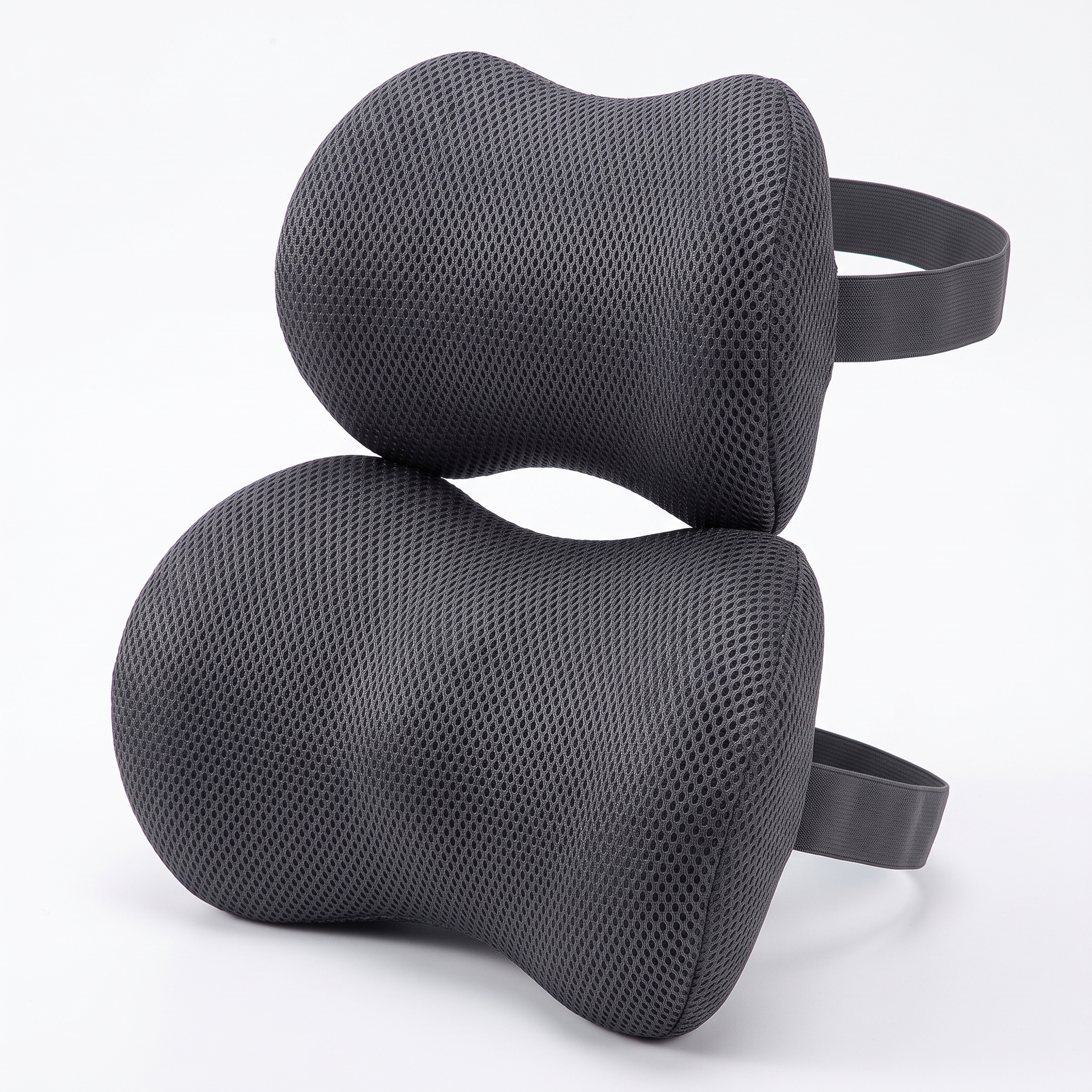 Memory foam car neck rest in charcoal