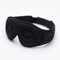 Blackout sleep mask with built-in speakers in black