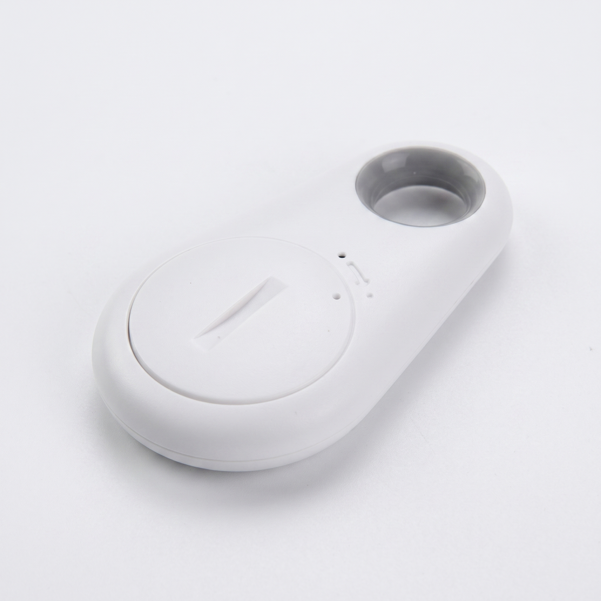 White teardrop Bluetooth key finder tag